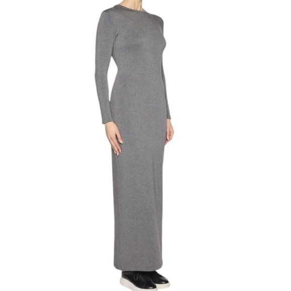 Bleusalt Gray Bodycon Soft Modal Maxi Dress - Picture 1 of 13